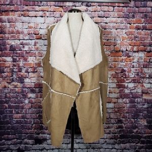 Caslon - Reversible Faux Shearling Vest NWT